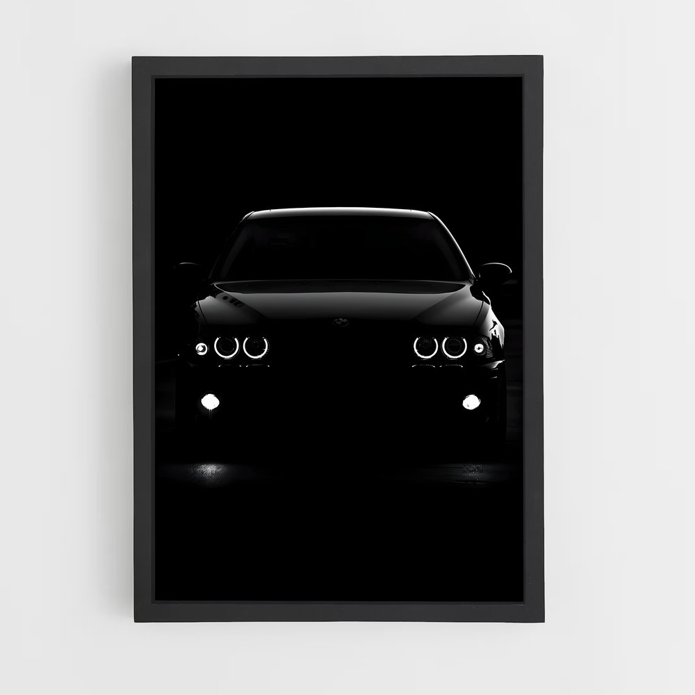 Poster puissance blanche – affiche BMW (vue 2)